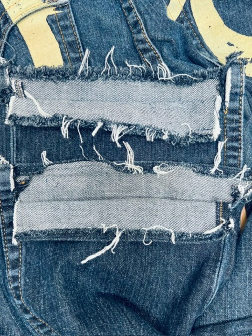 Y2K Baggy USA Made True Religion Men Blue Jeans 38" (Fit 40"x29") Raw Legs(84) - Picture 14 of 15